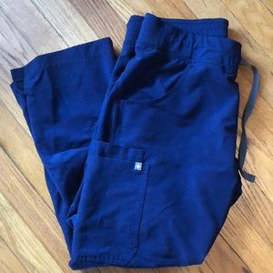 Navy Blue Kade Cargo Scrub Pants M Petite